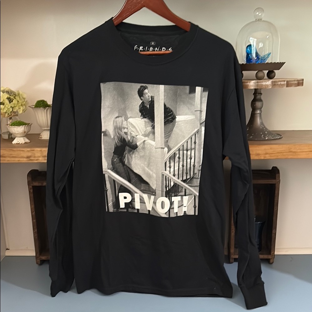 FRIENDS Black Graphic Long Sleeve Shirt